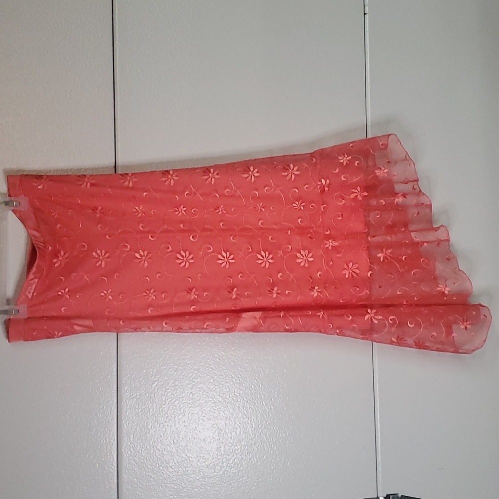 Vintage Vanity Dress Pink With Floral Pattern made in USA Y2K - Picture 4 of 4